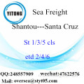 Consolidation LCL de Shantou Port à Santa Cruz